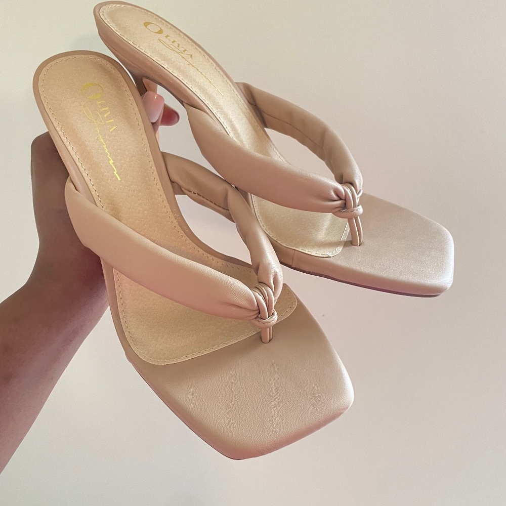 F21 Thong Sandal Heels